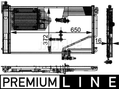 MAHLE AC 346 000P Радиатор кондиционера  для MERCEDES-BENZ C-CLASS (W203) C 220 CDI (203.006)