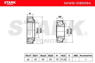 комплект колесен лагер STARK SKWB-0180094