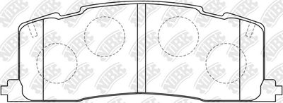 NiBK PN1274 Тормозные колодки и сигнализаторы для TOYOTA PREVIA I (_R1_, _R2_) 2.4 4WD (TCR21_, TCR20_)