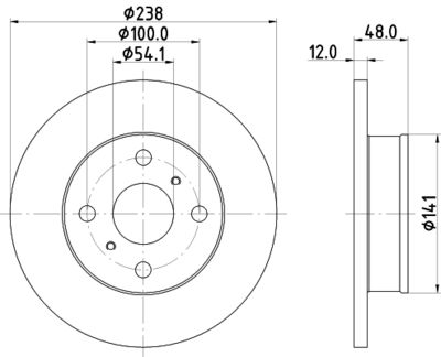 MINTEX MDC725 Тормозной диск 