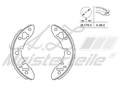 комплект спирачна челюст A.Z. Meisterteile AZMT-44-026-1411