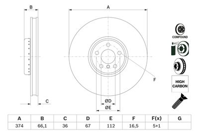 DISC FRANA BOSCH 0986479F54