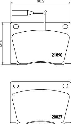 Комплект тормозных колодок, дисковый тормоз MINTEX MDB1499 для CARBODIES FX4R