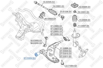 Подвеска, рычаг независимой подвески колеса STELLOX 87-53004-SX для KIA CLARUS
