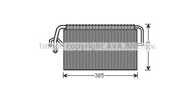 Испаритель, кондиционер AVA QUALITY COOLING MSV486 для MERCEDES-BENZ CLS