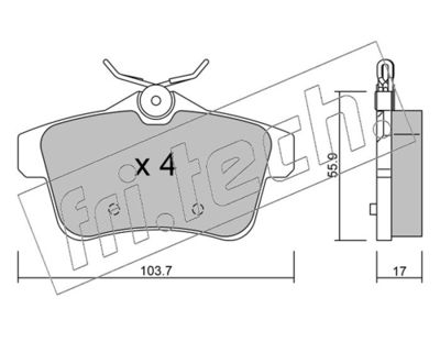 Sada brzdových destiček, kotoučová brzda fri.tech. 872.0