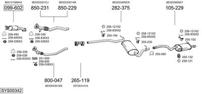 Изпускателна система BOSAL SYS00342