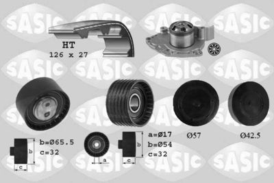 SET POMPA APA + CUREA DINTATA SASIC 3904031