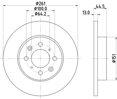 HELLA 8DD 355 105-861 Гальмівні диски для ROVER (Ровер)