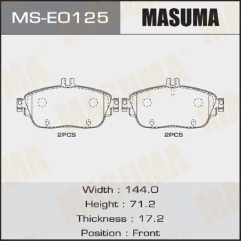 Комплект тормозных колодок MASUMA MS-E0125 для MERCEDES-BENZ GLA-CLASS