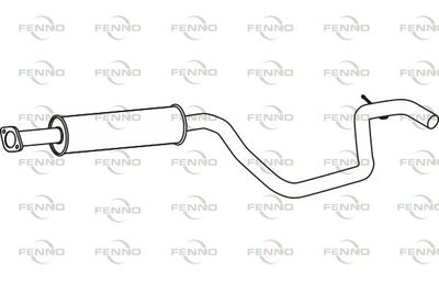 Средний глушитель выхлопных газов FENNO P43188 для OPEL INSIGNIA