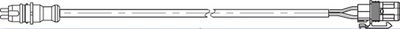 ABS pijp Achter/Voor Links/Rechts (lengte: 2000mm, 2 pin, ABS sensor draadverlenging)
