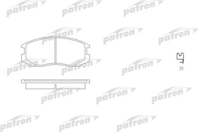 Комплект тормозных колодок, дисковый тормоз PATRON PBP759 для MITSUBISHI LANCER