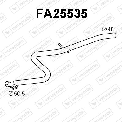 Ремонтная трубка, катализатор VENEPORTE FA25535 для FIAT DOBLO