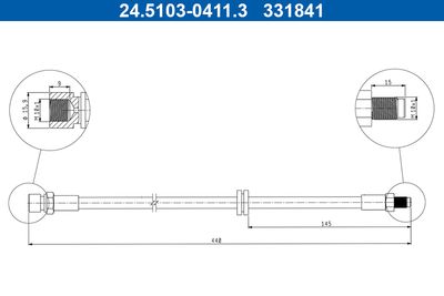 спирачен маркуч ATE 24.5103-0411.3