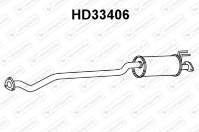 VENEPORTE HD33406 Глушитель выхлопных газов  для HONDA CIVIC VII Hatchback (EU, EP, EV) 1.4 iS (EP1)