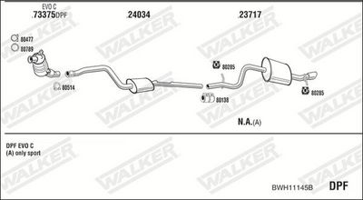 Изпускателна система WALKER BWH11145B