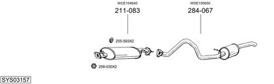 Układ wydechowy BOSAL SYS03157