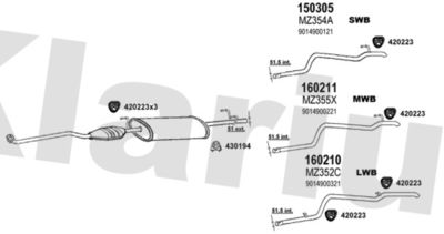 Układ wydechowy KLARIUS 600402E