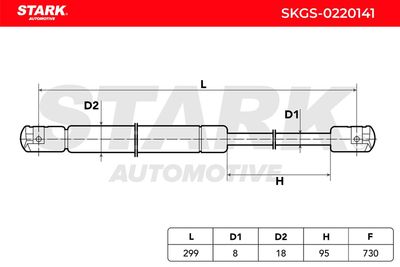 газов амортисьор, багажно/товарно пространство STARK SKGS-0220141