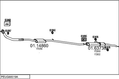 Układ wydechowy MTS PEUG88519A002362