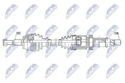 Приводной вал NTY NPW-FR-141 для FORD C-MAX