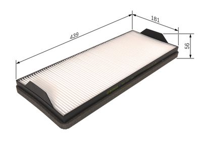 Filtr, vzduch v interiéru BOSCH 1 987 431 168