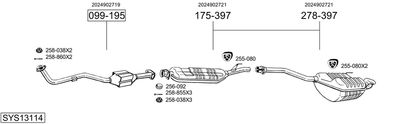 Układ wydechowy BOSAL SYS13114