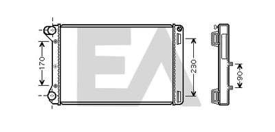 Радиатор, охлаждение двигателя EACLIMA 31R25122 для FIAT IDEA