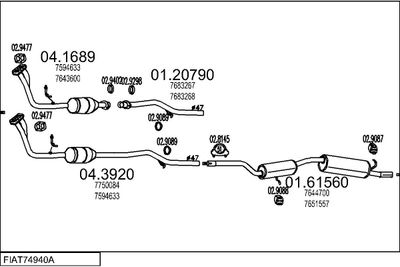 SISTEM DE ESAPAMENT MTS FIAT74940A015896