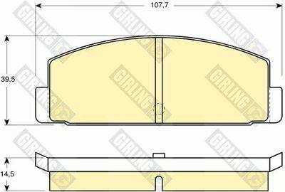 Комплект тормозных колодок, дисковый тормоз GIRLING 6101849 для MITSUBISHI STARION