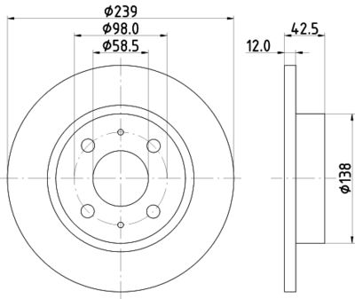 Тормозной диск MINTEX MDC595 для LADA SAMARA