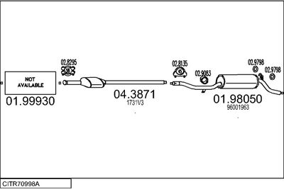 Układ wydechowy MTS CITR70998A021090