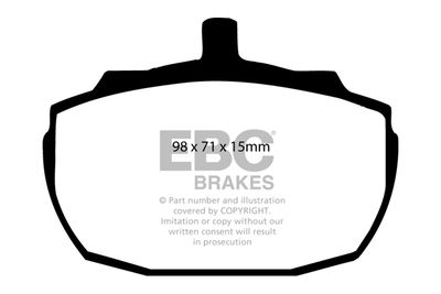 Комплект тормозных колодок, дисковый тормоз EBC Brakes DP4243R для AUSTIN AMBASSADOR