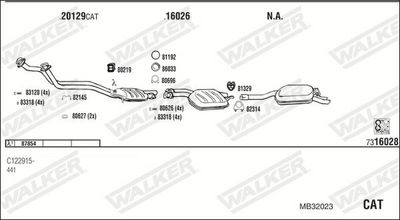 Изпускателна система WALKER MB32023