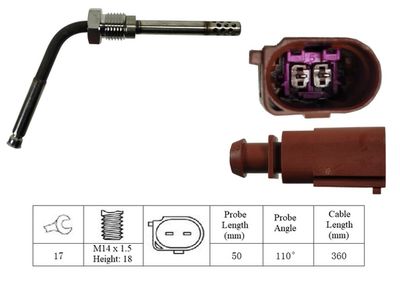 czujnik, temperatura spalin LUCAS LGS7142