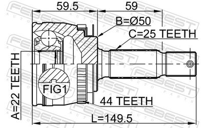 Joint Kit, drive shaft 2210-CER16A44