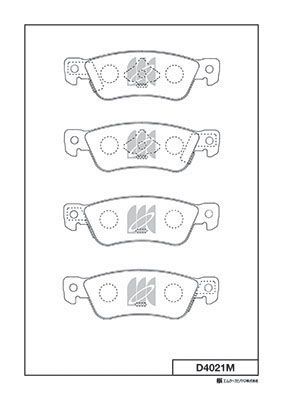 Комплект тормозных колодок, дисковый тормоз MK Kashiyama D4021M для ISUZU GEMINI