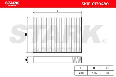 Филтър купе (поленов филтър) STARK SKIF-0170480