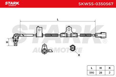 датчик, обороти на колелото STARK SKWSS-0350567