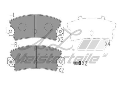 комплект спирачно феродо, дискови спирачки A.Z. Meisterteile AZMT-44-022-2171
