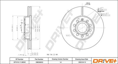 BREMSSCHEIBE DR!VE+ DBD0853C 2