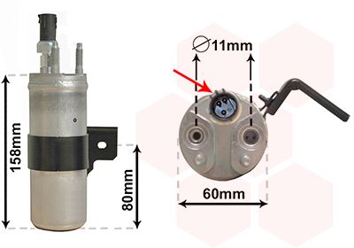 Осушитель, кондиционер VAN WEZEL 1800D650