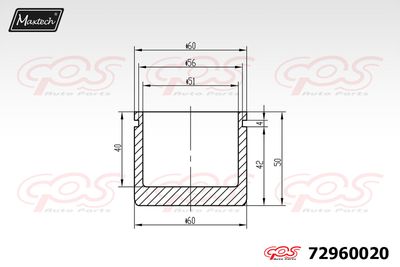 Поршень, корпус скобы тормоза MAXTECH 72960020 для TOYOTA HILUX