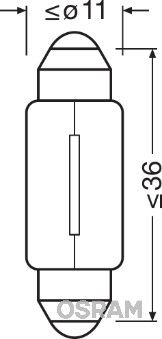 OSRAM Gloeilamp, kentekenplaatverlichting ORIGINAL (6418)