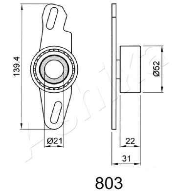 Tensioner, timing belt 45-08-803