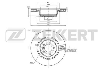 ZEKKERT BS-5689 Тормозные диски  для LAND ROVER RANGE ROVER III (L322) 3.6 D 4x4