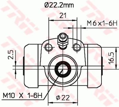 Колесный тормозной цилиндр BWH377