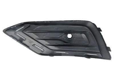 Voorbumper afdekking Voor Rechts (met latten gaten, met parkeersensor gaten, zwart) past: VOLVO S60 III, V60 II 04.18-