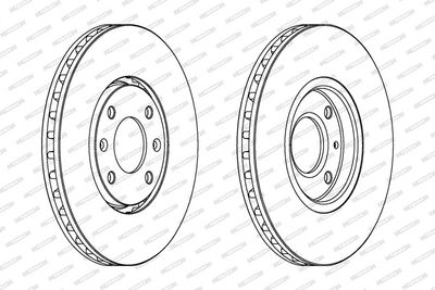 BREMSSCHEIBE FERODO DDF841C 1